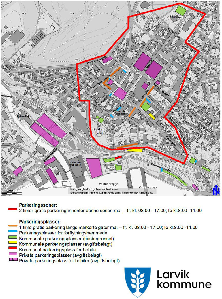 kart over larvik sentrum Larvik kommune